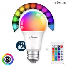 Lâmpada RGB Bulbo com Controle LEY-2158 Lehmox